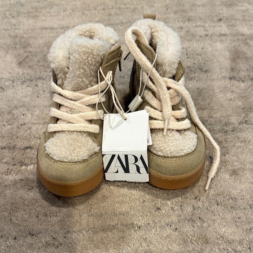 Zara Kids Beige and Cream Boots